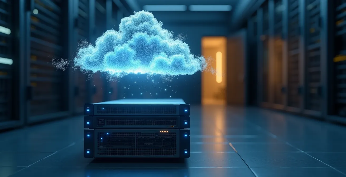 Système de sauvegarde en couches avec serveur central, cloud et support externe